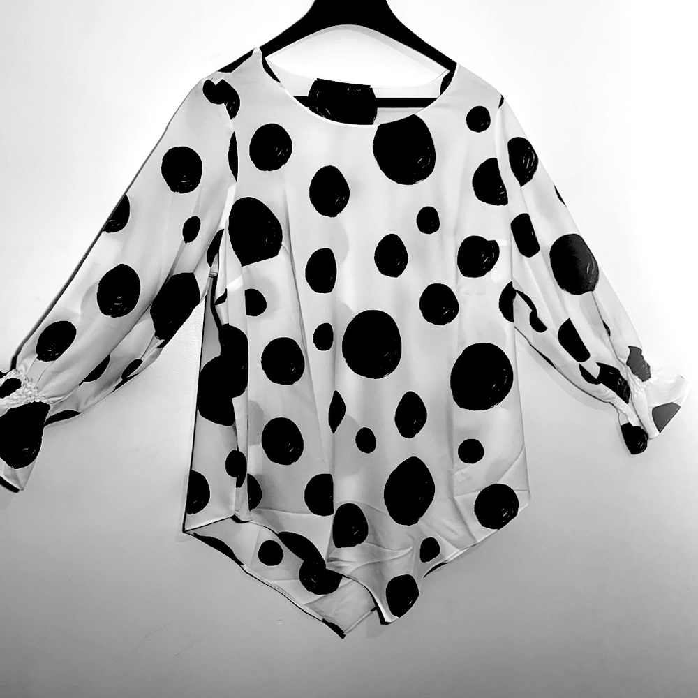 Alfani Polka Dot Tunic Blouse 2x